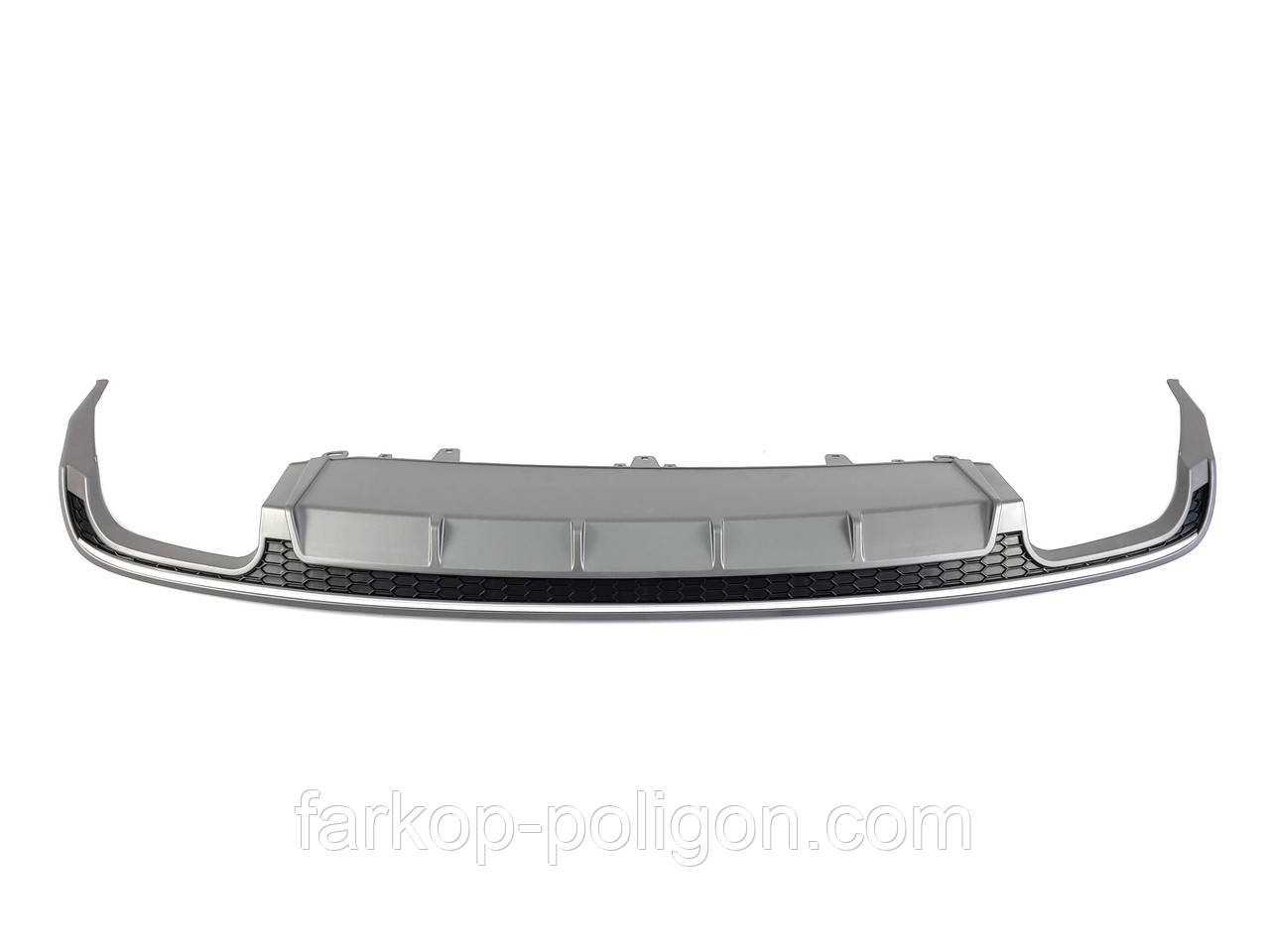 Дифузор ( заднього бампера ) Silver ( в стилі S6 00-00 ) на AUDI A6 C7 2014-2018 року, фото 1