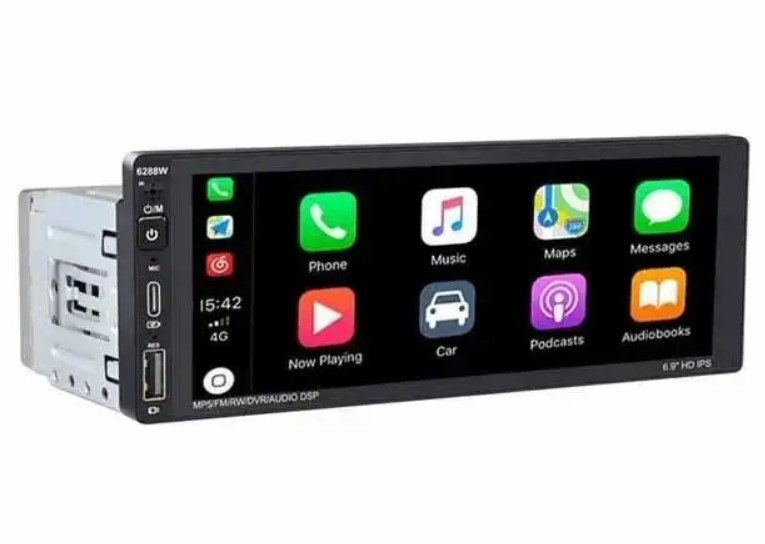 Автомобільна магнітола із сенсорним екраном 6288W 1DIN CML-PLAY HD 6.9" IPS 720P MicroSD 2/64GB, фото 1