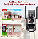 Поворотна IP камера відеоспостереження P11-QQ6 8MP з подвійним об’єктивом і WiFi, фото 10