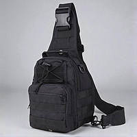 Чоловічий рюкзак через плече чорного кольору (50430)
