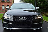 Решітка радіатора Full Black ( в стилі RS3 ) на AUDI A3 8P 2008-2012 року, фото 4