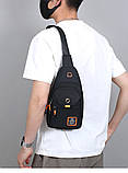 Новий стиль Барсетка сумка-слінг на груди для плече Унісекс ОПТ, фото 2