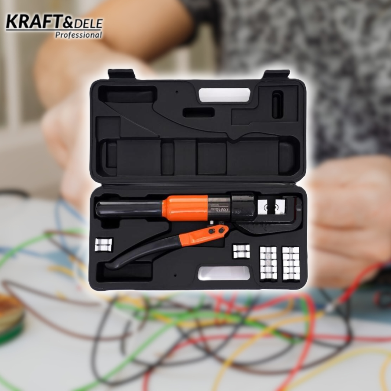 Кліщі для обтискання наконечників Kraft&Dele KD10879 4-70 мм, 5 тонн