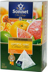 Чай зелений Sonnet Citrus Mix з ароматом цитрусу 20 пірамідок