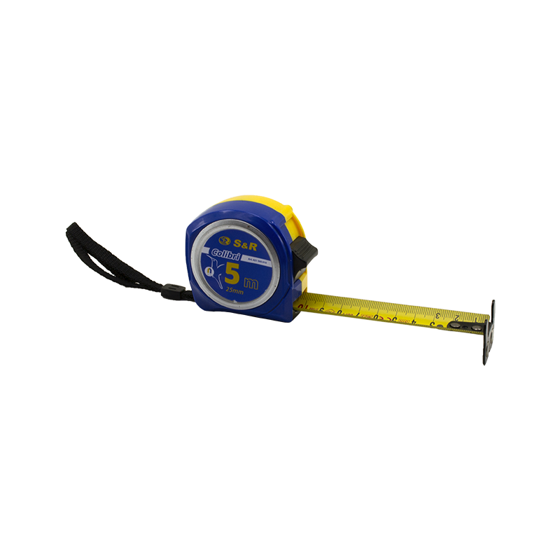 Рулетка 5м x 25мм S&R Colibri з двухстороннюю розміткою і магнітним зацепом (Німеччина), фото 1