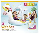 ☀️Надувний дитячий басейн з навісом Intex 58435 Єдиноріг з фонтаном 254 x 132 x 109 см, 130л, фото 2
