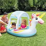 ☀️Надувний дитячий басейн з навісом Intex 58435 Єдиноріг з фонтаном 254 x 132 x 109 см, 130л, фото 3