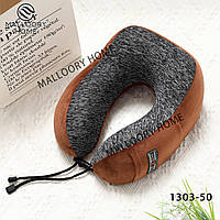 М'яка подушка-підголівник для шиї дорожня рогалик ортопедична для подорожей меморі.