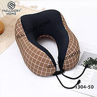 М'яка подушка-підголівник для шиї дорожня рогалик ортопедична для подорожей меморі.