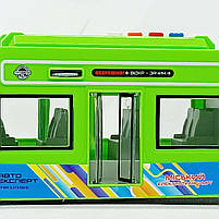 Трамвай іграшковий зі звуком 41 см — українська озвучка, світло, двері, арт. 60147/1-green, фото 8