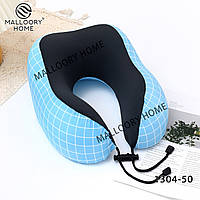 М'яка подушка-підголівник для шиї дорожня рогалик ортопедична для подорожей меморі.