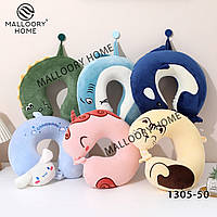 М'яка подушка-підголівник для шиї дорожня рогалик ортопедична для подорожей меморі.