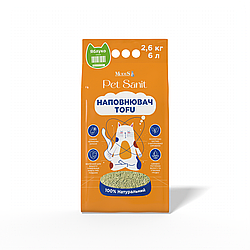 Гігійнічний наповнювач Modes PetSanit Tofu (Модес ПетСаніт яблуко) 6л./2,6кг.