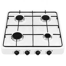 Портативна настільна газова-плита на 4 конфорки NURGAZ NG-3001/1758 4 конфорки Білий (JS), фото 3