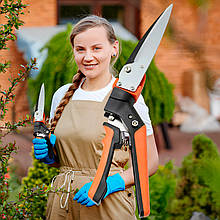 Садові газонні поворотні ножиці для стрижки трави 1703 360° (top flora) (JS)