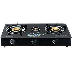 Газова плита AYGAZ 972 настільна 3 конфорки (скло) (JS), фото 2