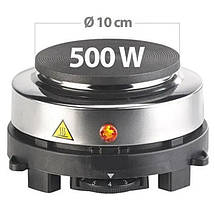 Настільна багатофункціолнальна електро-плита з чавунною поверхі AD-500W/1650 (JS), фото 5