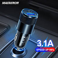 Автомобільний зарядний пристрій 15W 3.1A USB + Type-C