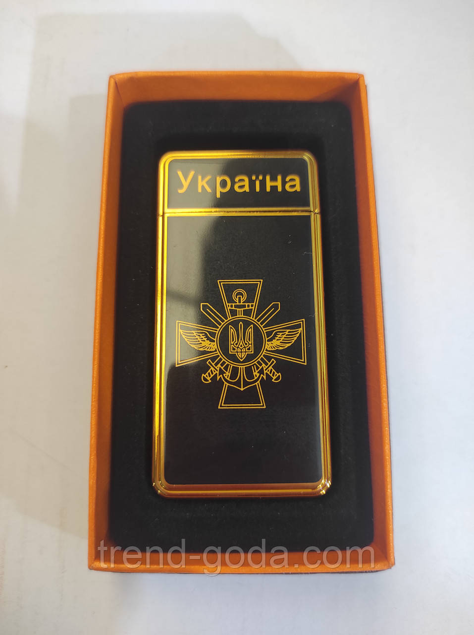 Зажигалка газовая Патріотична з Українською символікою  Газовая Турбо зажигалка Герб Украины, фото 1