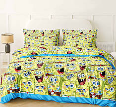 Дитячий полуторний комплект постільної білизни 150*220 ранфорс на блискавці (24462)