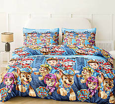 Дитячий полуторний комплект постільної білизни 150*220 ранфорс на блискавці (24464)