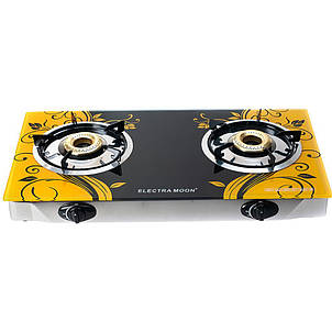 Газова плита ELECTRA MOON 1666 настільна – 2 конфорки, скляна поверхня (JS), фото 2