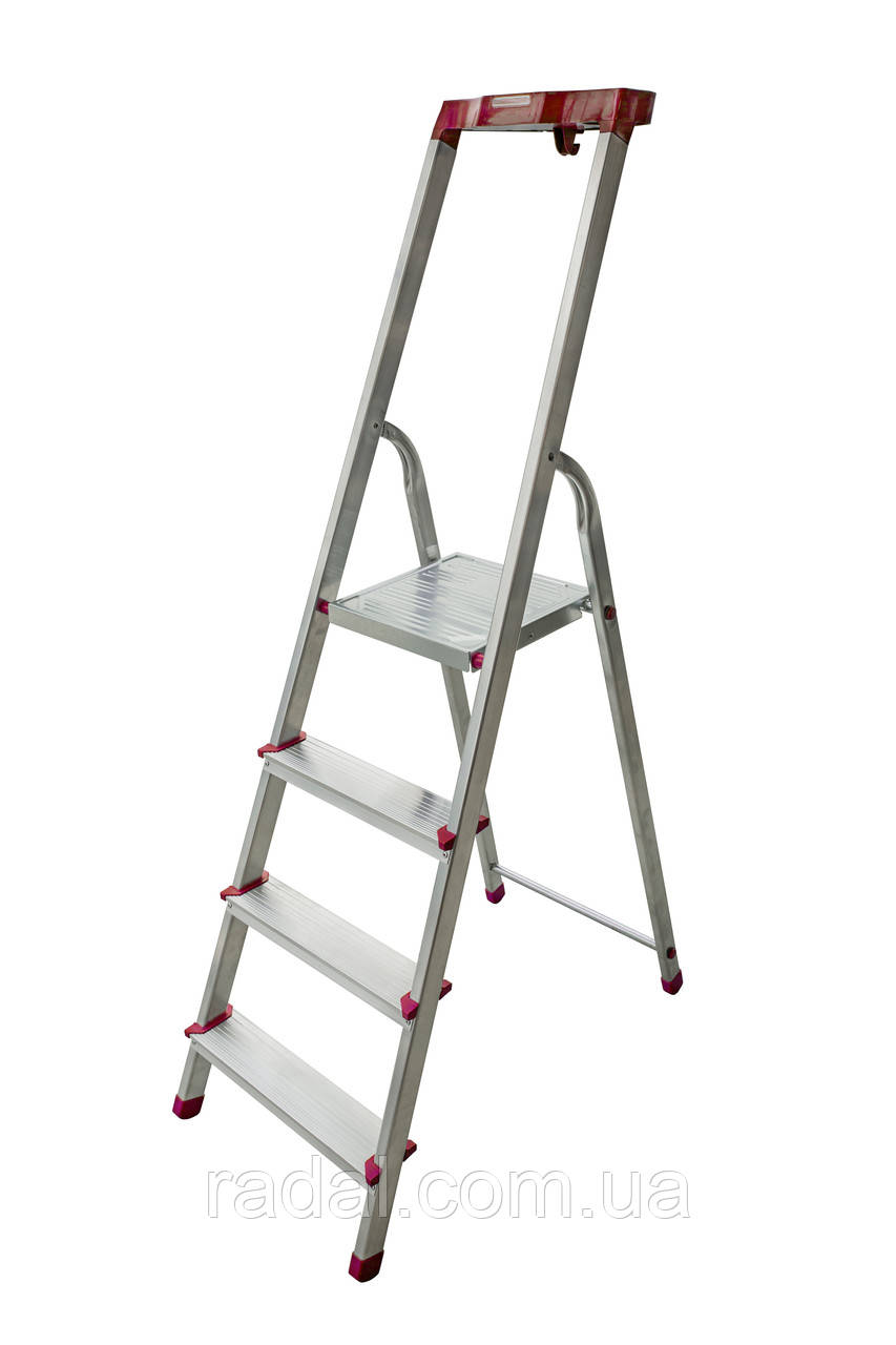 Стрем’янка алюмінієва одностороння SCALA.TOP QUICKSTEP+ 4 сходинки, фото 1