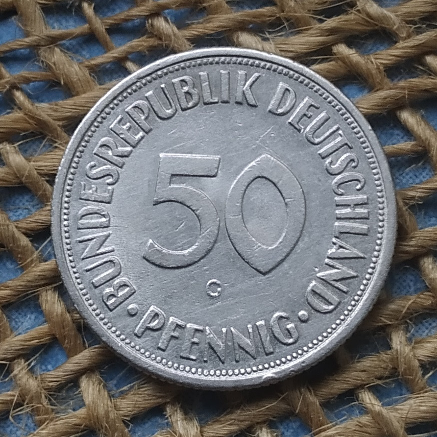 50 пфенiгiв 1970 року. (G) Нiмеччина - ФРН, фото 1