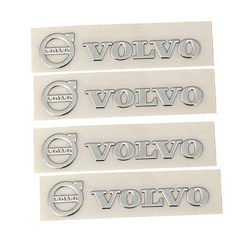 Наклейки металеві Volvo, 4шт