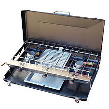 Портативна складна газова плита-гриль з п'єзопідпалом для кемпінгу 1882 (JS), фото 2