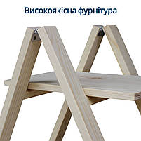 Етажерка для квітів дерев'яна для підлоги Садова багатоярусна висока підставка Вузький стелаж під квіти, фото 4