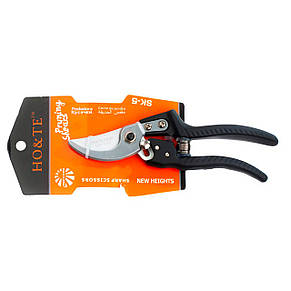 Садовий професійний секатор з пружинним механізмом та лезом з загартованої сталі 2031 SK5 HO&TE SK85 (JS), фото 3