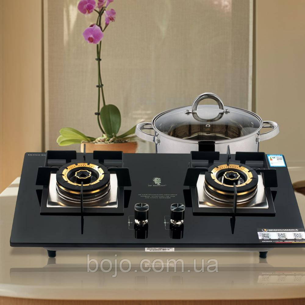 Газова плита настільна або врізна DEGUO 1632 на 2 конфорки (JS)