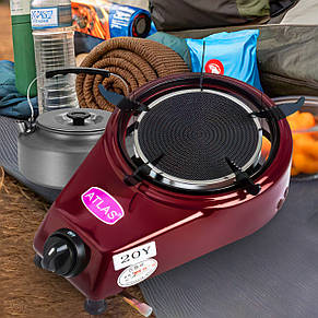 Настільна газова-плита з чавунною поверхнею з п'єзопідпалом ATLAS-20Y/1432 2,68 кВт (JS), фото 1