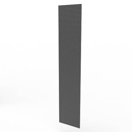 Розбірна перфорована панель для торгівлі 50×200 см, S-0,8 мм, з отвором 5х5, чорна, фото 1
