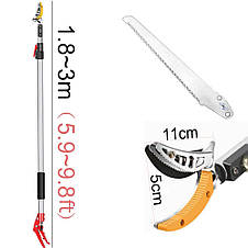 Телескопічна садова пилка-секатор 1905 для роботи на великій висоті, 1,8–3 м (JS), фото 3