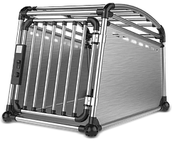 Алюмінієва переносна клітка для транспортування тварин L, AFP 8132, 63 x 67.5 x 88 см