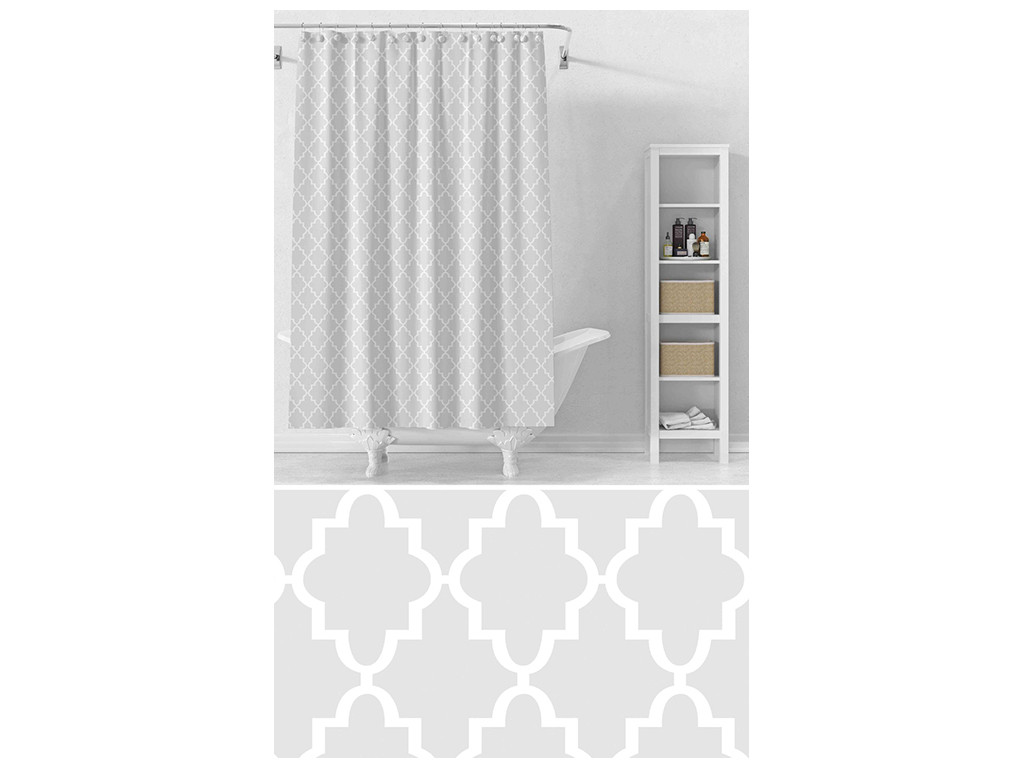 Аксесуарі д/ванное IDEA HOME DS-SC175 Grey-Olympic шторка д/ванні 180х200 см