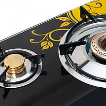 Газова плита ELECTRA MOON 1665 настільна – 3 конфорки, скляна поверхня (JS), фото 5