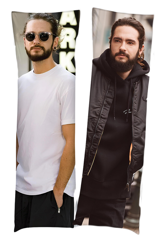 Дакімакура 150х50 см Том Каулітц Tokio Hotel Подушка з наволочкою обнімашка двухсторння, фото 1