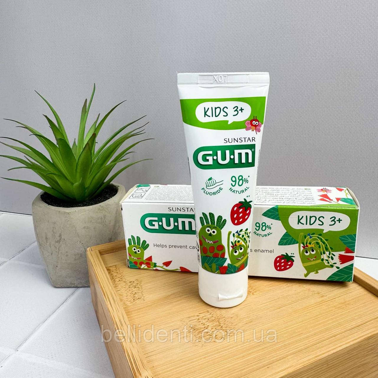 Дитяча зубна паста Gum Kids від 3 років (фтор 500, смак полуниці), 50 мл