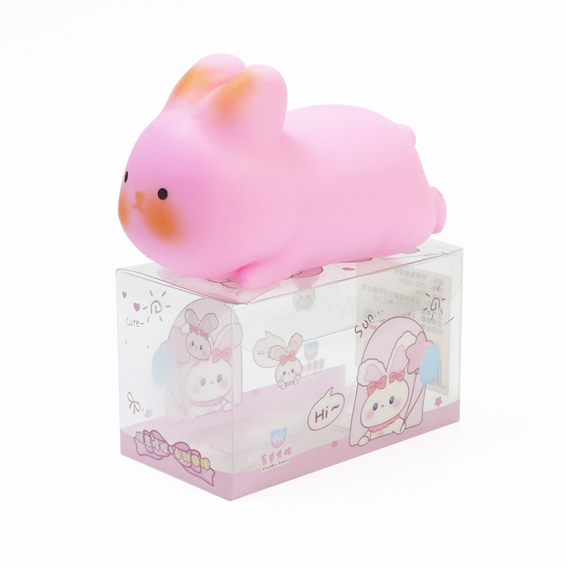 Антистрес Тянучка Squishy Rabbit Іграшка Сквіші Зайчик колір Рожевий (01487)