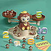 Математична дитяча гра з фігурками Мавпочка балансир ваги для навчання рахунку Мелодії 30 карт числа цифри, фото 3