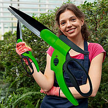 Поворотні садові універсальні ножиці з ергономічною ручкою для стриження трави 1714 ( REPKA )