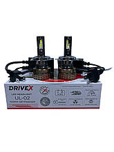 Led-лампи h4 Drivex UL-02 100 w 12v 6000 k cunbus комплект