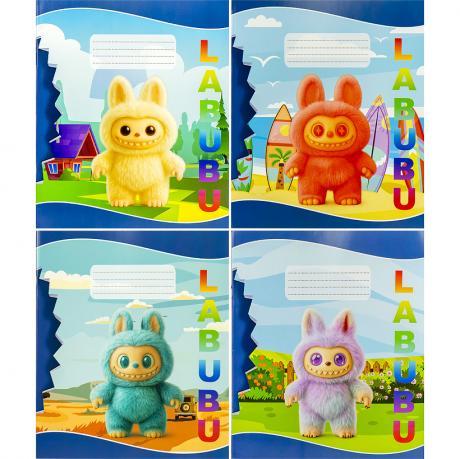 Зошит кольоровий 18 аркушів, лінія "Labubu" MZOPT