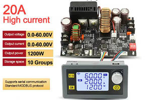 XY6020L Лабораторний блок живлення 60 V 20 A понижуючий перетворювач 1200 Вт