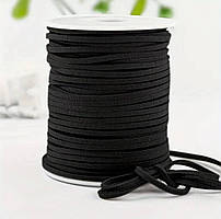 Шнур зі штучної замши чорний (3 мм)