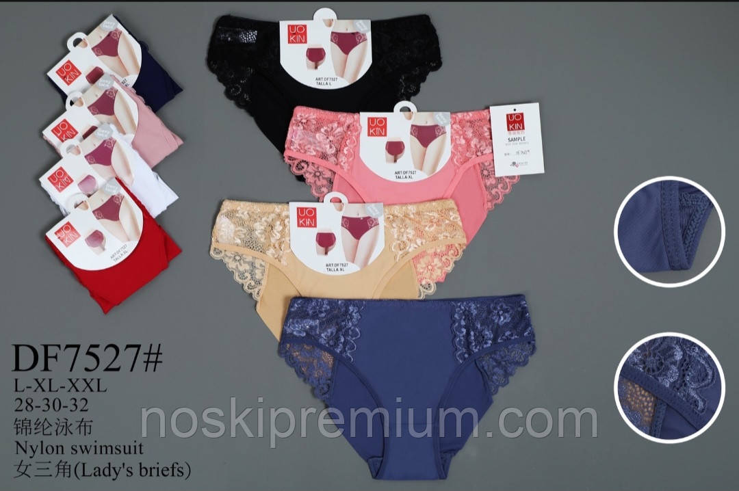 Трусики жіночі безшовні мережевні UO KIN, розміри L, XL, 2XL, асорті, 7527, фото 1