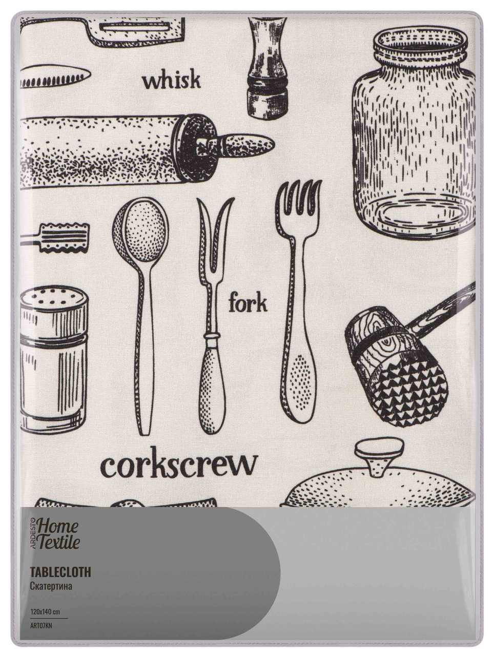 Скатертина Ardesto Kitchen 120х140см, 90% поліестер, 10% бавовна